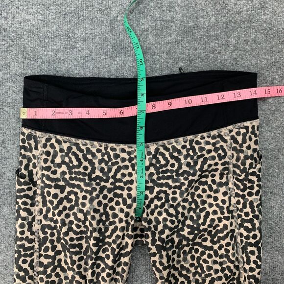 Lululemon Pace Rival Crop Leggings Womens 6 Animal Print Stretch Waist Active - Picture 7 of 15